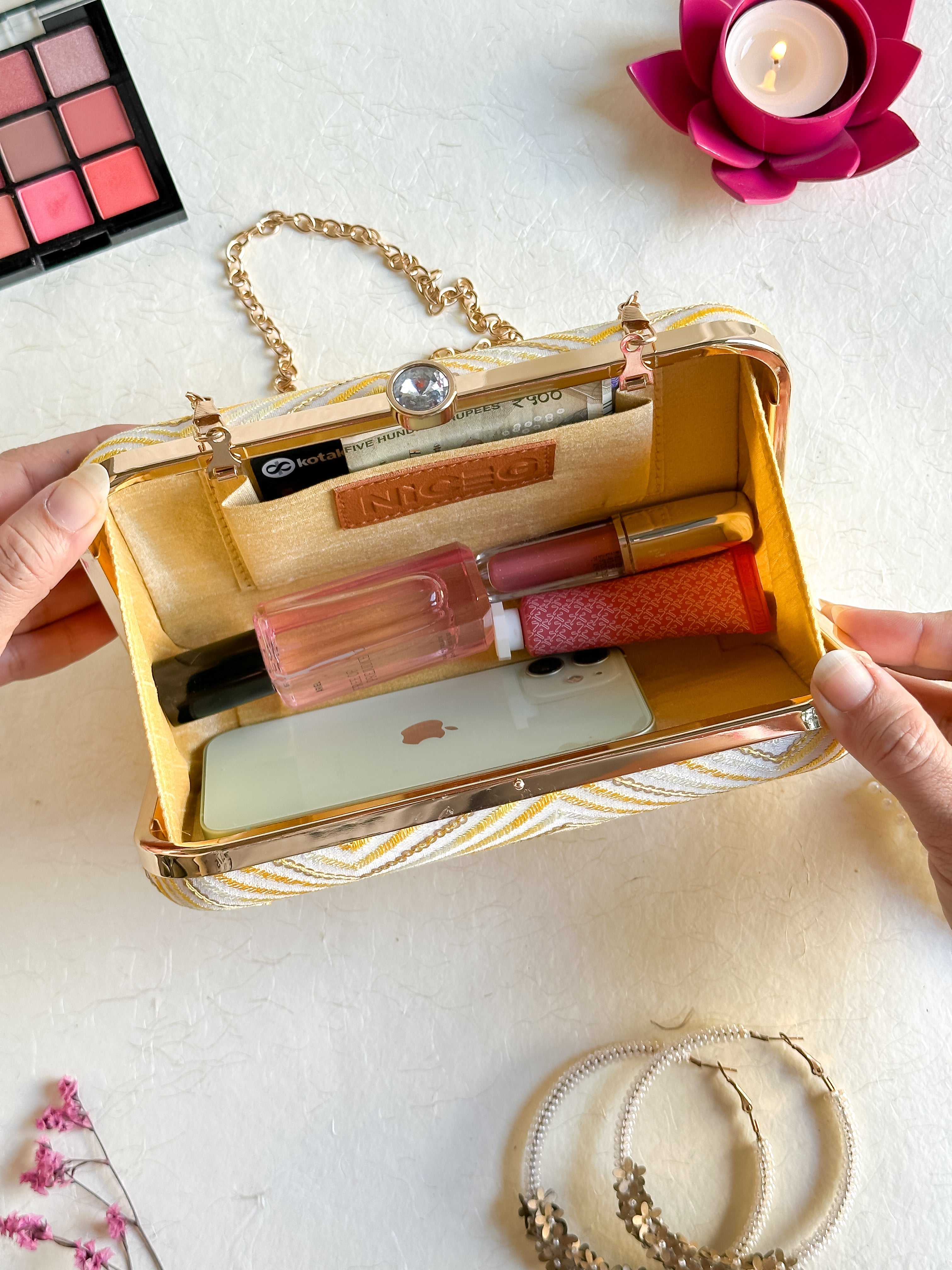 Nice-G Cultural Crafted Clutch for Indian Weddings & Occasions